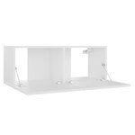 vidaXL Ensemble de meubles TV 3 Pièces Blanc Bois d'ingénierie