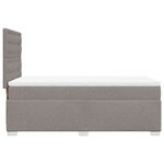 vidaXL Sommier à lattes de lit avec matelas Taupe 90x190 cm Tissu