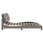 vidaXL Cadre de lit sans matelas taupe 200x200 cm tissu