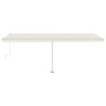 vidaXL Auvent automatique sur pied 600x350 cm Crème