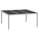 vidaXL Table de salle à manger de jardin 170x170x74 5cm Verre et acier