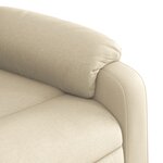 vidaXL Fauteuil inclinable Crème Tissu