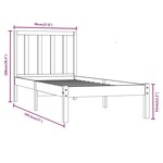 vidaXL Cadre de lit bois de pin massif 90x190 cm simple