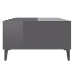 vidaXL Table basse gris brillant 103 5x60x35 cm bois d'ingénierie