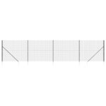 vidaXL Clôture en treillis métallique et ancrage anthracite 1 8x10 m