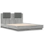 vidaXL Cadre de lit avec tête de lit sonoma gris 120x190 cm