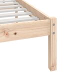 vidaXL Cadre de lit 120x190 cm petit double bois massif de pin