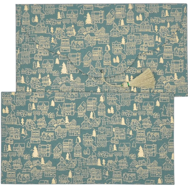 PAPERTREE Lot de 5 Enveloppes cadeau  MERRY 19*10 Vert
