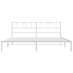 vidaXL Cadre de lit métal avec tête de lit blanc 200x200 cm