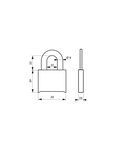 THIRARD - Cadenas à combinaison Tanker 2  laiton  4 chiffres  intérieur  anse inox  50mm
