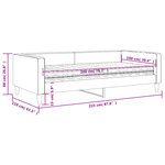 vidaXL Lit de jour avec matelas gris clair 100x200 cm tissu