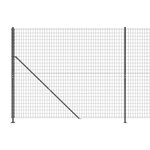 vidaXL Clôture en treillis métallique avec bride anthracite 2x10 m