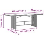 vidaXL Ensemble à manger de jardin et coussins 7 Pièces beige poly rotin