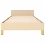 vidaXL Cadre de lit avec tête de lit Crème 100x200 cm Tissu
