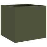 vidaXL Jardinière vert olive 32x30x29 cm acier laminé à froid