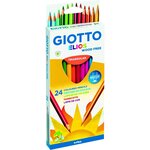 Etui de 24 Crayons de Couleur ELIOS Wood free Triangulaire Mine 2 8mm x 100 GIOTTO
