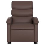 vidaXL Fauteuil inclinable électrique marron similicuir