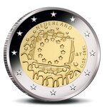 Pièce de monnaie 2 euro commémorative Pays-Bas 2015 BU – Drapeau européen