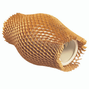 100 Manchons- papier en nid d'abeille- 2 cm d'épaisseur L 600 mm D 47 mm-Lacouronne e.pack