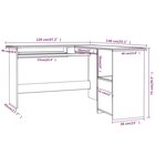 vidaXL Bureau d'angle en forme de L Chêne sonoma Bois d'ingénierie