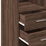 vidaXL Armoire de rangement chêne brun 70x42 5x225cm bois d'ingénierie