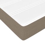 vidaXL Sommier à lattes de lit avec matelas Taupe 160x200 cm Tissu