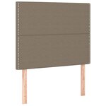 vidaXL Sommier à lattes de lit avec matelas Taupe 90x190 cm Tissu