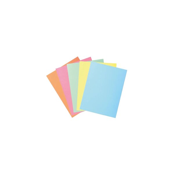 Paquet De 50 Chemises 2 Rabats Super 210 - 24x32cm - Couleurs Assorties - X 5 - Exacompta
