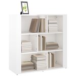 vidaXL Buffet Blanc brillant 80x30x80 cm Bois d'ingénierie