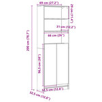 vidaXL Buffet haut avec LED blanc 69x32 5x200 cm bois d’ingénierie