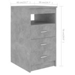 vidaXL Bureau Gris béton 140x50x76 cm Bois d’ingénierie