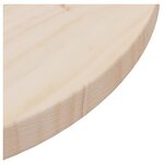 vidaXL Dessus de table Ø80x2 5 cm Bois de pin massif