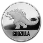 Pièce de monnaie 2 Dollars Niue 2021 1 once argent BE – Godzilla