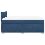 vidaXL Sommier à lattes de lit avec matelas Bleu 140x200 cm Tissu