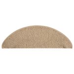 vidaXL Tapis d'escalier autocollants 15 Pièces 65x21x4 cm Sable
