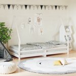 vidaXL Cadre de lit pour enfants blanc 90x190 cm bois de pin massif