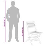 vidaXL Chaises de jardin pliantes lot de 4 47x62x90cm bois massif teck