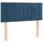 vidaXL Sommier à lattes de lit et matelas et LED Bleu foncé 80x200cm