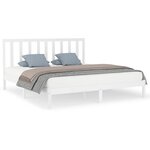 vidaXL Cadre de lit Blanc Bois massif 200x200 cm