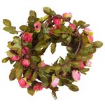 vidaXL Guirlandes de fleurs de Noël 6 Pièces rose 215 cm