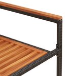 Chaises de jardin empilables vidaXL avec coussins  2 pièces  noires en poly rotin