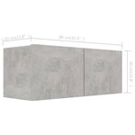 vidaXL Ensemble de meuble TV 6 Pièces Gris béton Bois d'ingénierie