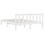 vidaXL Cadre de lit Blanc Bois de pin massif 160x200 cm