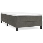 vidaXL Cadre de lit Gris foncé 100 x 200 cm Velours