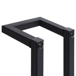 vidaXL Porte-serviette Noir 12 5x12 5x60 cm Fer