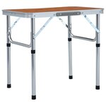 vidaXL Table pliable de camping Aluminium 60x45 cm