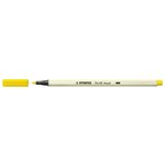 Feutre pinceau pen 68 brush  jaune citron x 10 stabilo