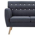 vidaXL Canapé à 3 places Revêtement en tissu 172x70x82 cm Gris foncé