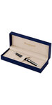 Waterman hemisphere stylo bille  noir brillant  recharge bleue pointe moyenne  coffret cadeau