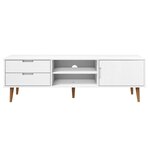 vidaXL Meuble TV MOLDE Blanc 158x40x49 cm Bois de pin massif